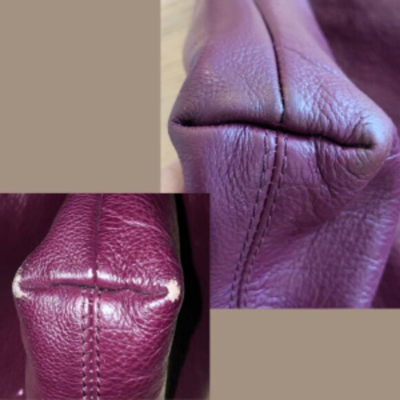 Revitalized Coccinelle Burgundy Crossbody Purse - Picture 12 of 17